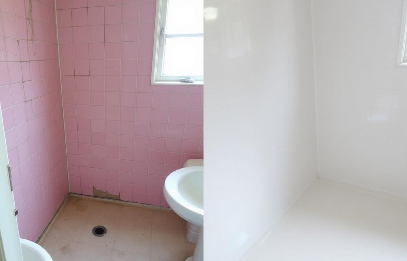Before and after: 1970s Pink Tile Refresh